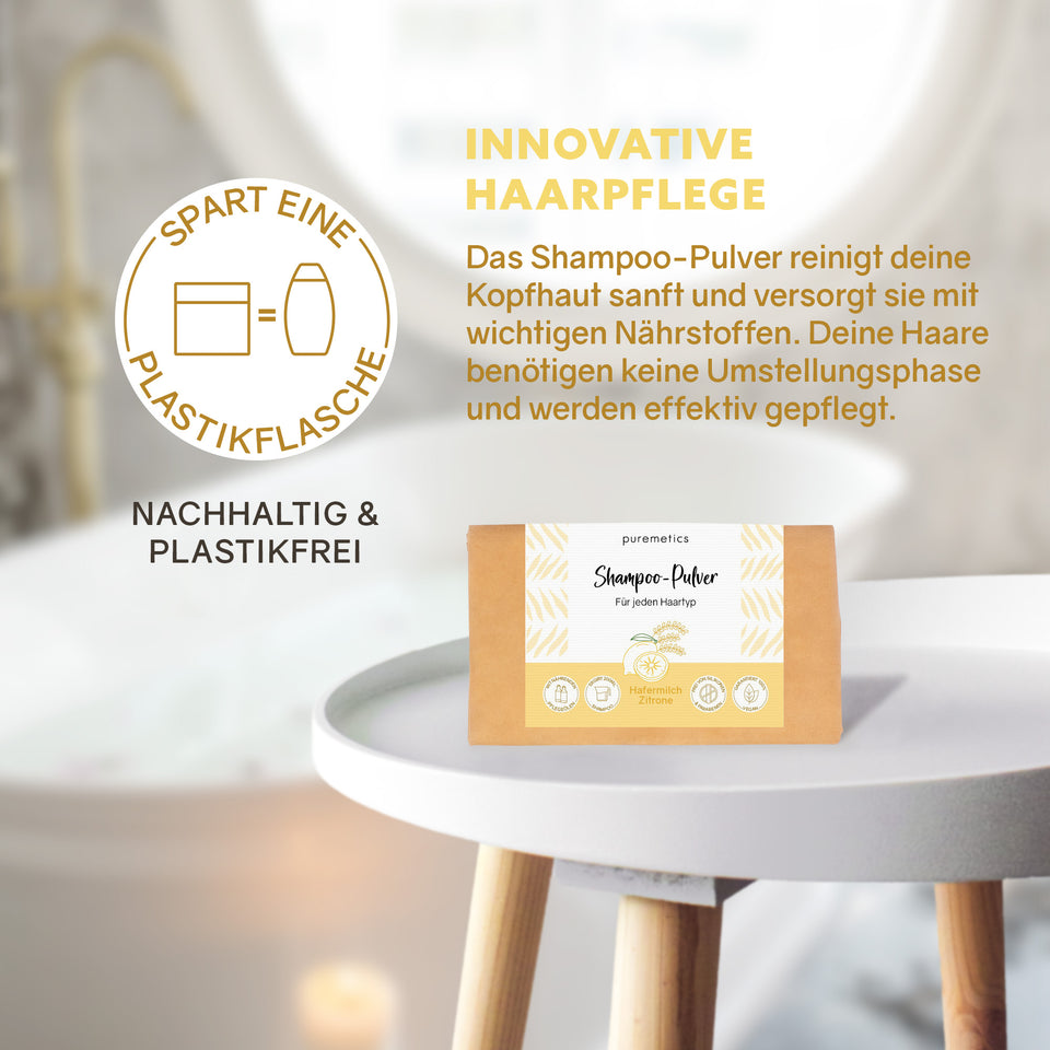 Shampoo-Pulver 'Hafermilch Zitrone'