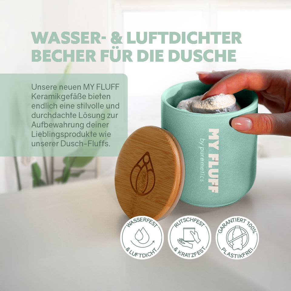 Vase en céramique MY FLUFF 'Turquoise'