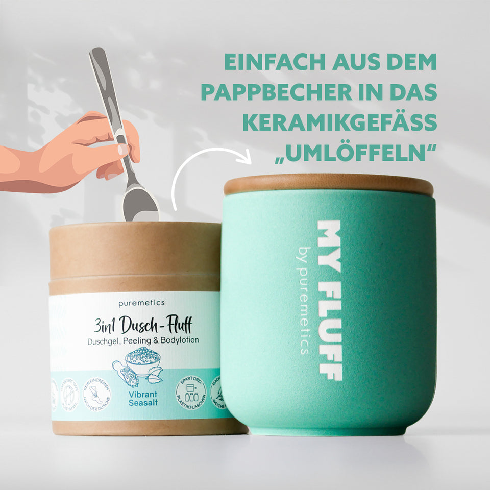 Vase en céramique MY FLUFF 'Turquoise'