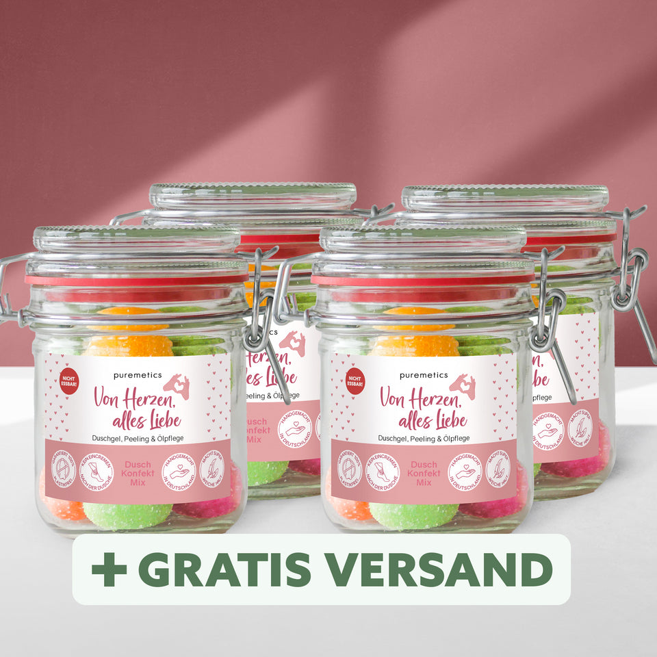 3in1 Dusch-Konfekt 'Von Herzen, alles Liebe'