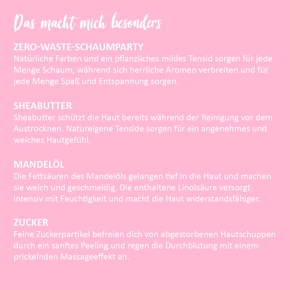 Butter-Fizz Badebombe 'Rosengarten'