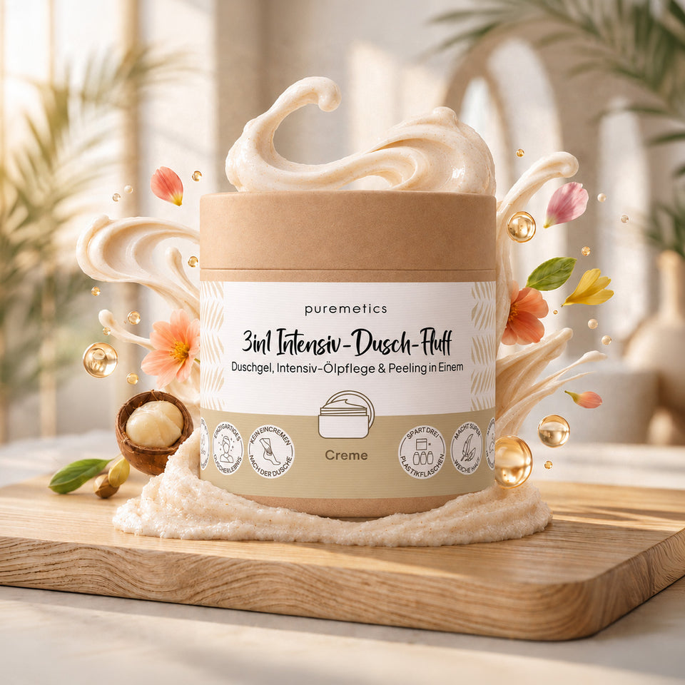3-in-1 Intensive Shower Fluff Set 'Care Quartet'