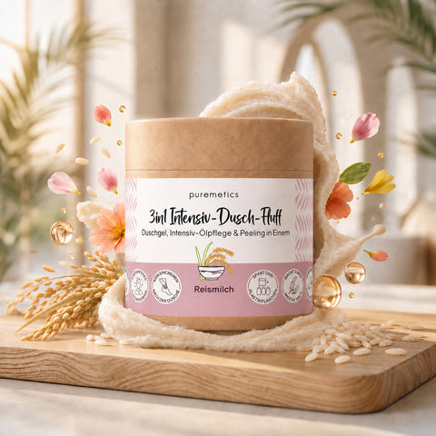 3-in-1 Intensive Shower Fluff 'Rice Milk'