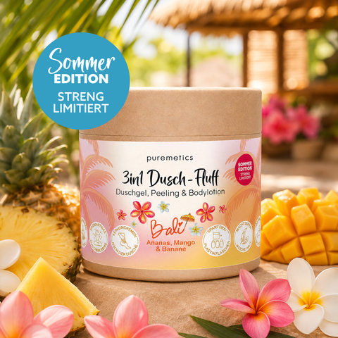 3in1 Dusch-Fluff ‘Bali: Ananas, Mango & Banane‘
