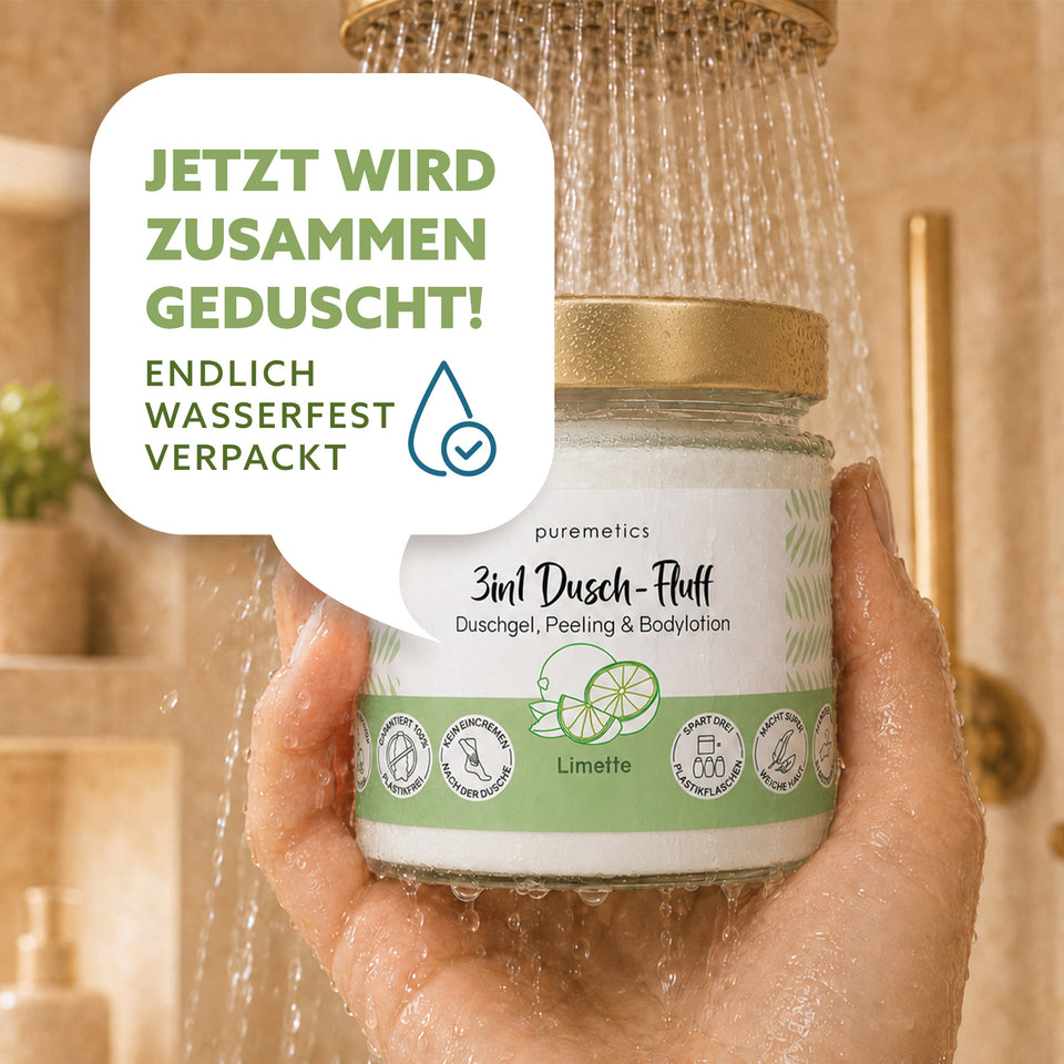 3in1 shower fluff 'lime'
