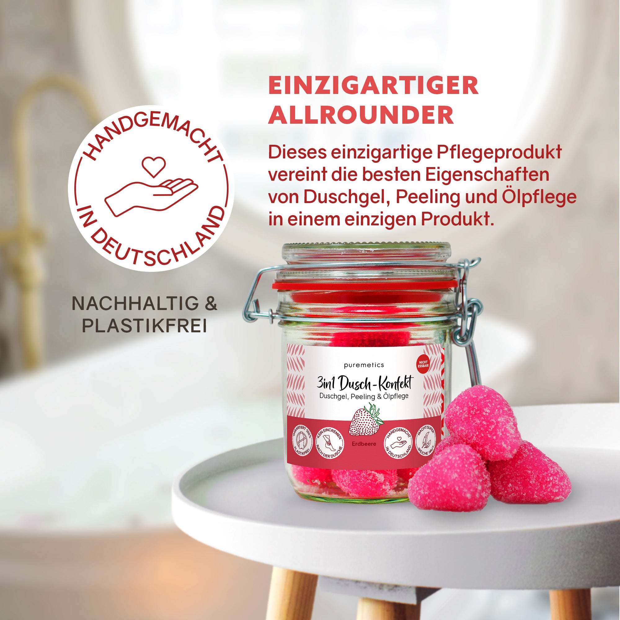 3in1 shower confectionery 'strawberry'