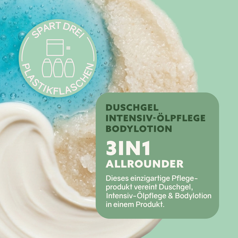 3-in-1 Intensive Shower Fluff Set 'Care Quartet'
