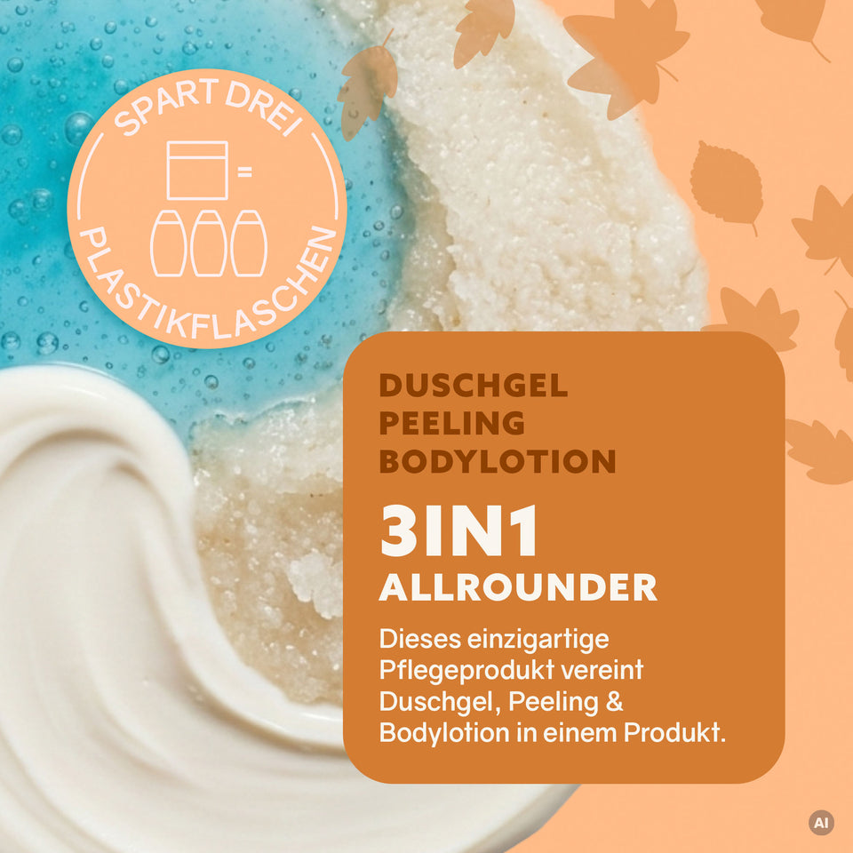 3in1 Dusch-Fluff ‘Balance: Orange, Tonkabohne & Kaschmir‘