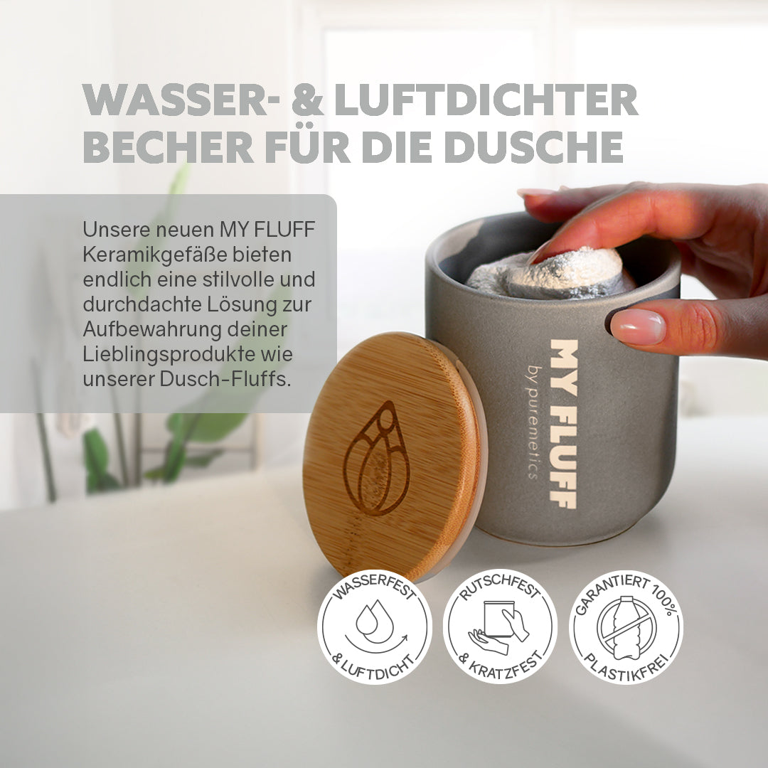 Vase en céramique MY FLUFF « gris clair »