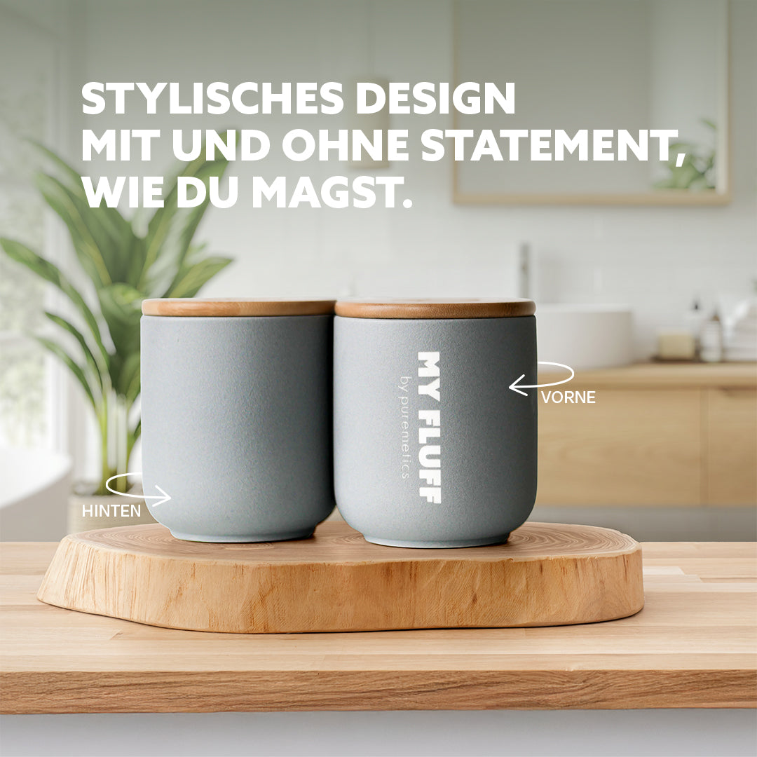 Vase en céramique MY FLUFF « gris clair »