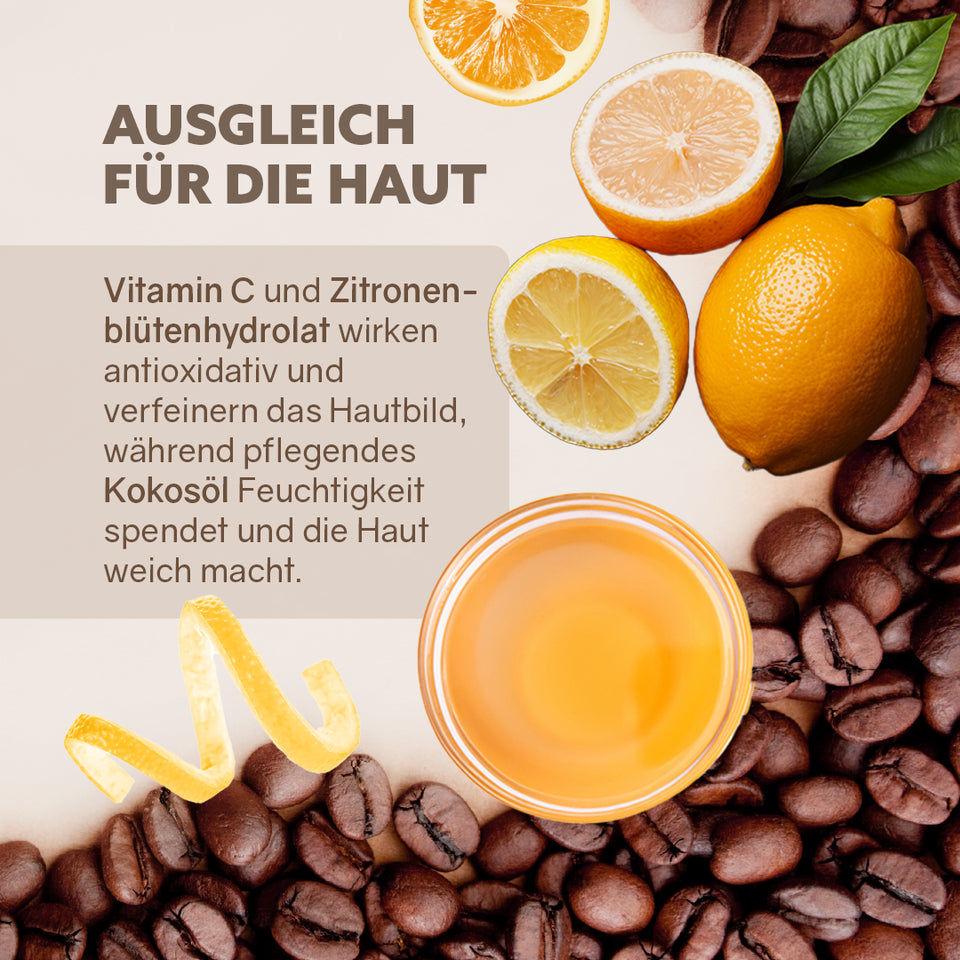 3in1 shower fluff 'Coffee Booster'