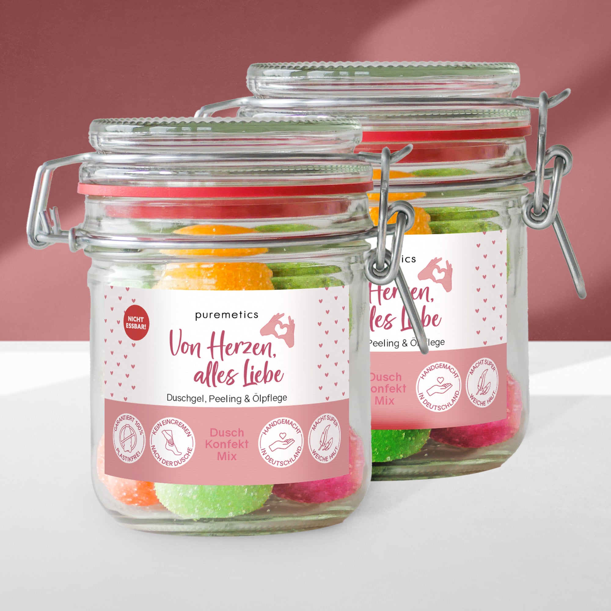 3in1 Dusch-Konfekt 'Von Herzen, alles Liebe'