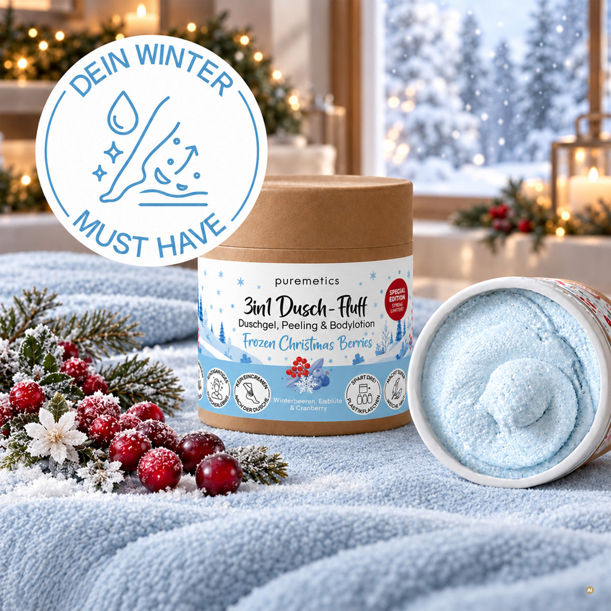 3in1 Dusch-Fluff MAXI-SET 'Winter-Editionen 2026'