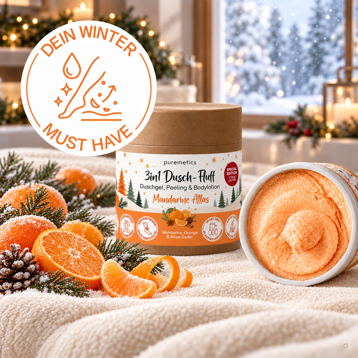 3in1 Dusch-Fluff MAXI-SET 'Winter-Editionen 2026'