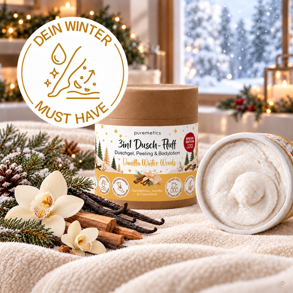 3in1 Dusch-Fluff MAXI-SET 'Winter-Editionen 2026'