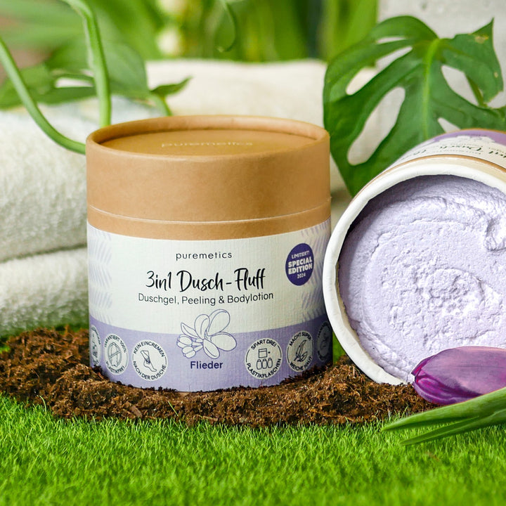 3in1 shower fluff 'Lilac'