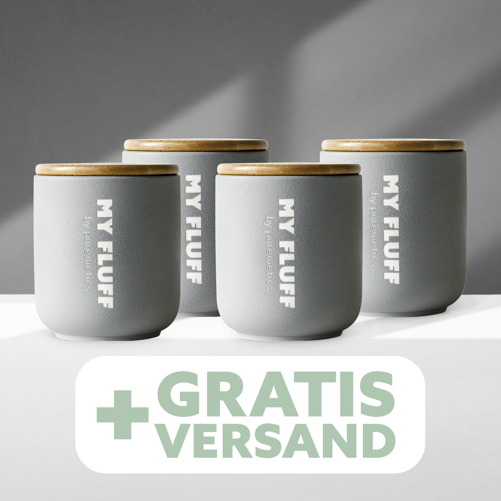 Vase en céramique MY FLUFF « gris clair »