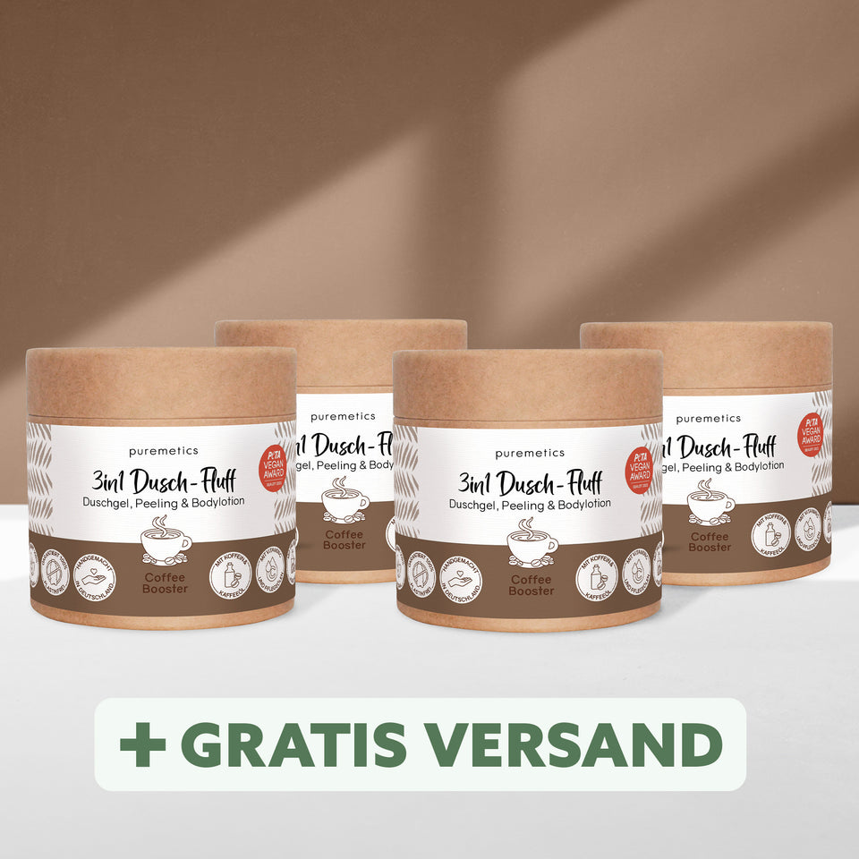 3in1 shower fluff 'Coffee Booster'