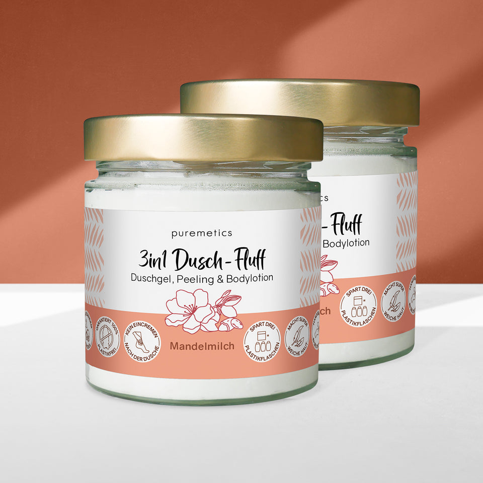 3in1 shower fluff 'almond milk'