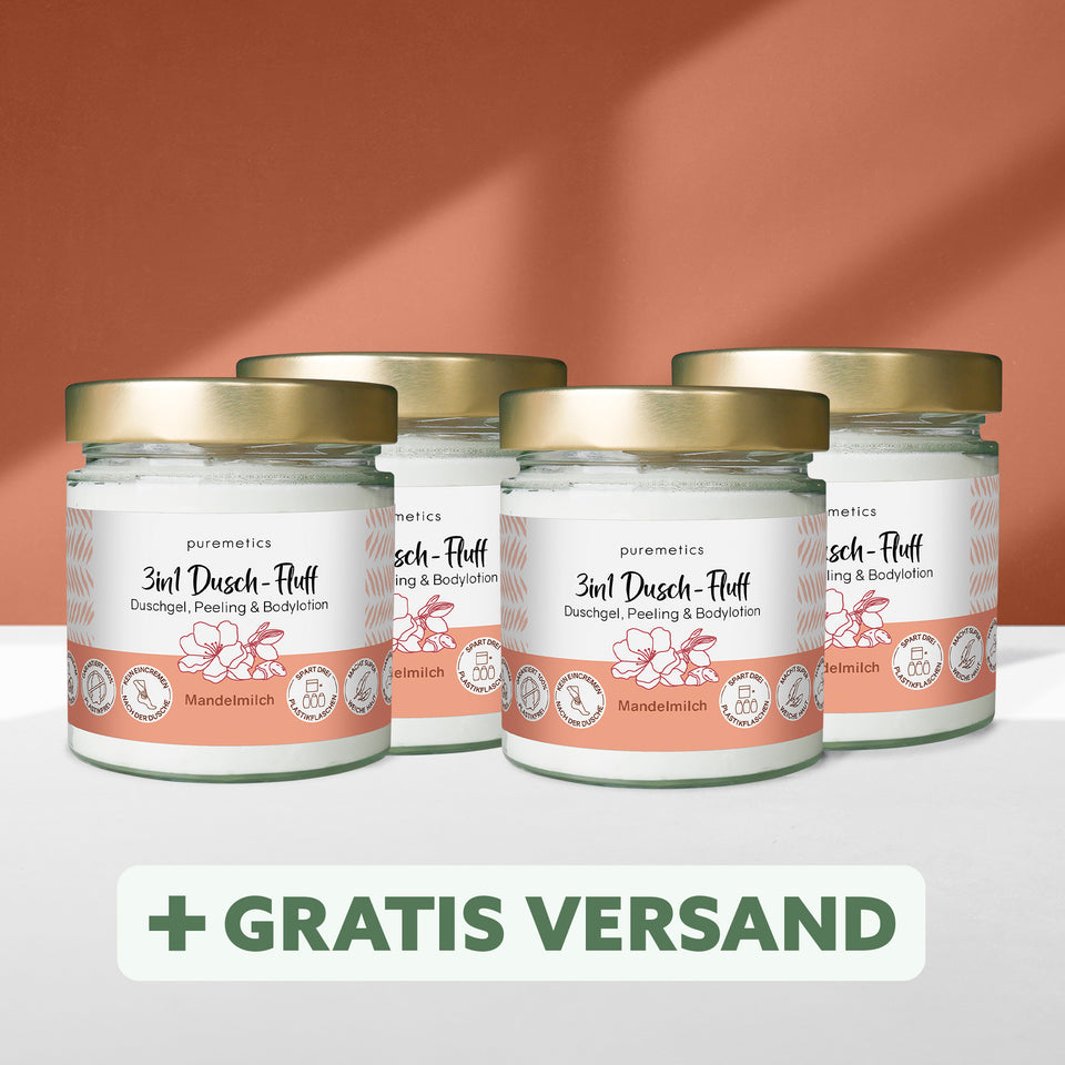 3in1 shower fluff 'almond milk'
