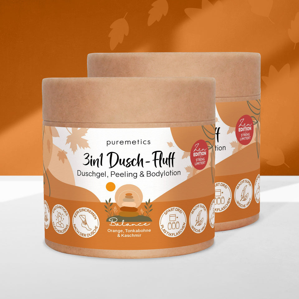 3in1 Dusch-Fluff ‘Balance: Orange, Tonkabohne & Kaschmir‘
