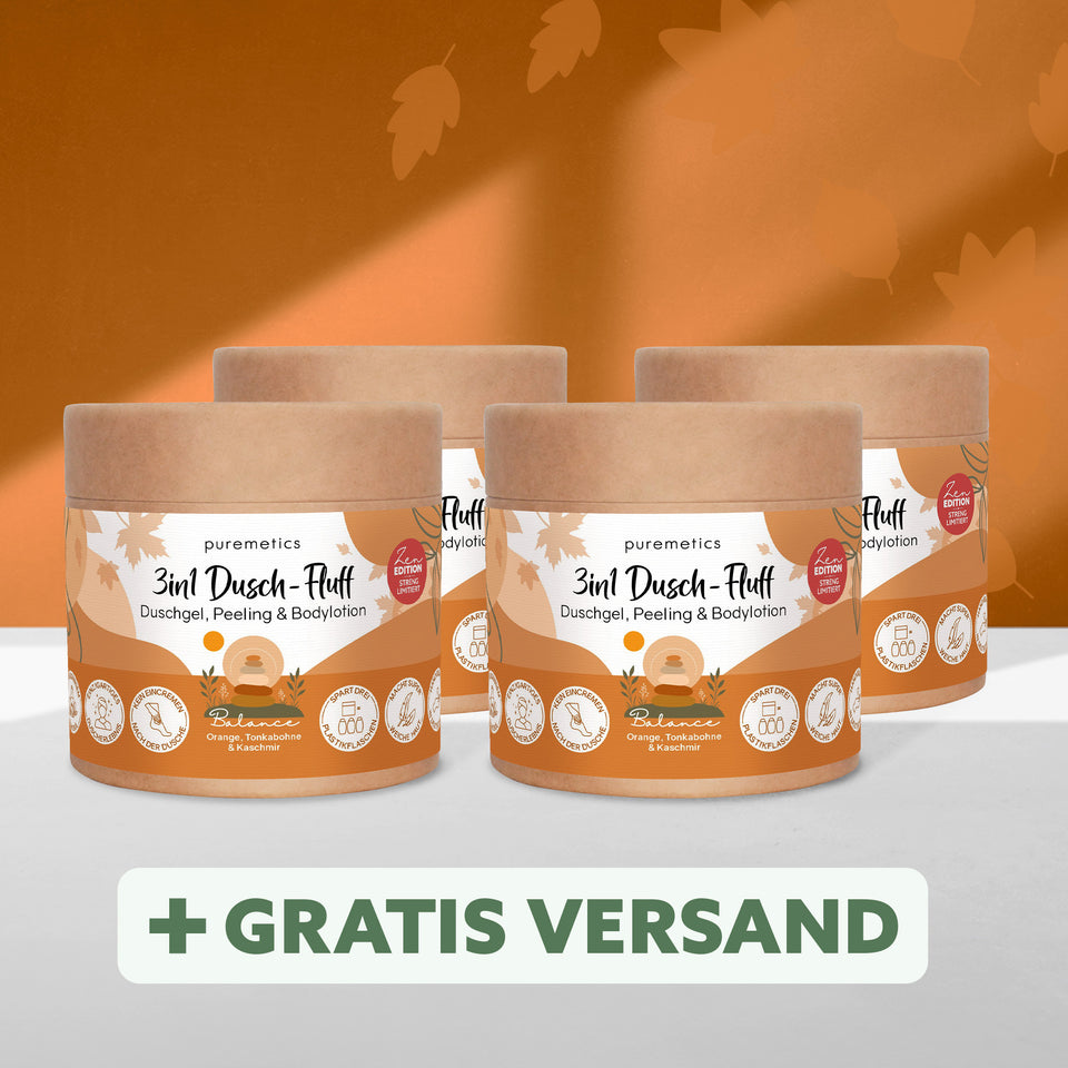 3in1 Dusch-Fluff ‘Balance: Orange, Tonkabohne & Kaschmir‘