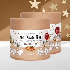3in1 Dusch-Fluff 'Almond in Noël: Mandelmilch, Tonkabohne & Safran'