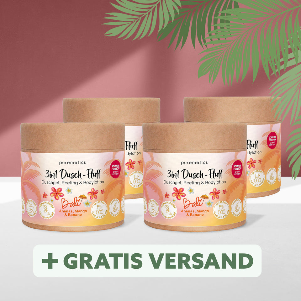 3in1 Dusch-Fluff ‘Bali: Ananas, Mango & Banane‘