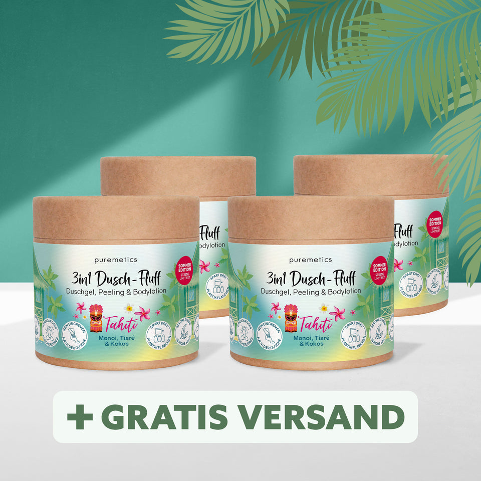 3in1 Dusch-Fluff ‘Tahiti: Monoi, Tiaré & Kokos‘