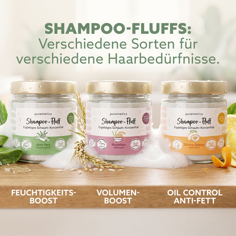 Shampoo-Fluffs ‘Verschiedene Sorten‘