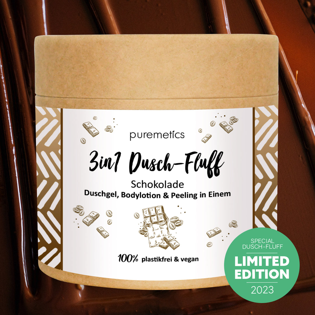 3in1 shower fluff 'chocolate' with sugar peeling (LIMITED WINTER EDITION)