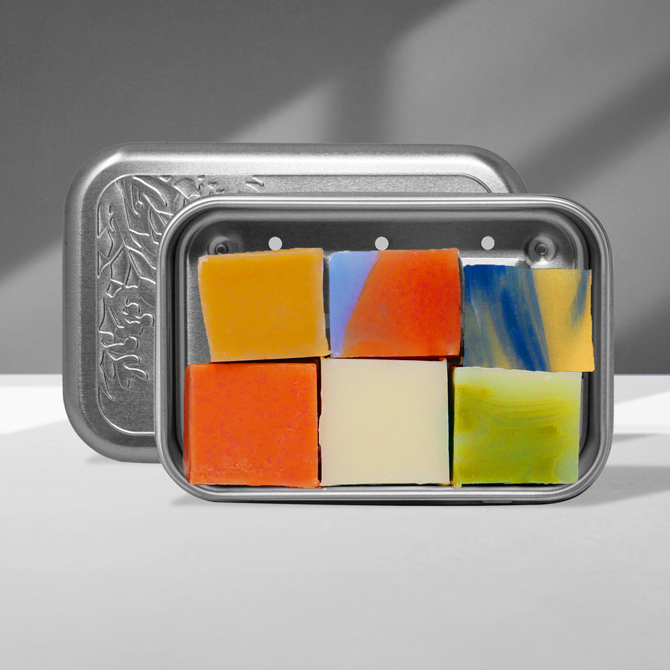 Test box 'Soap minis with soap box silver'