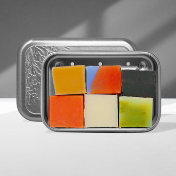 Coffret test 'Minis à savon avec boîte à savon argent'