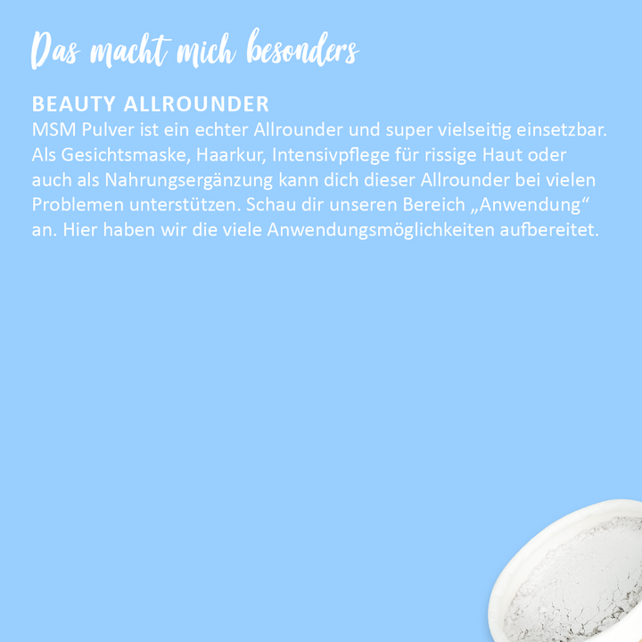 Beauty all-rounder 'MSM powder'