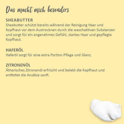 Shampoo-Pulver 'Hafermilch Zitrone'