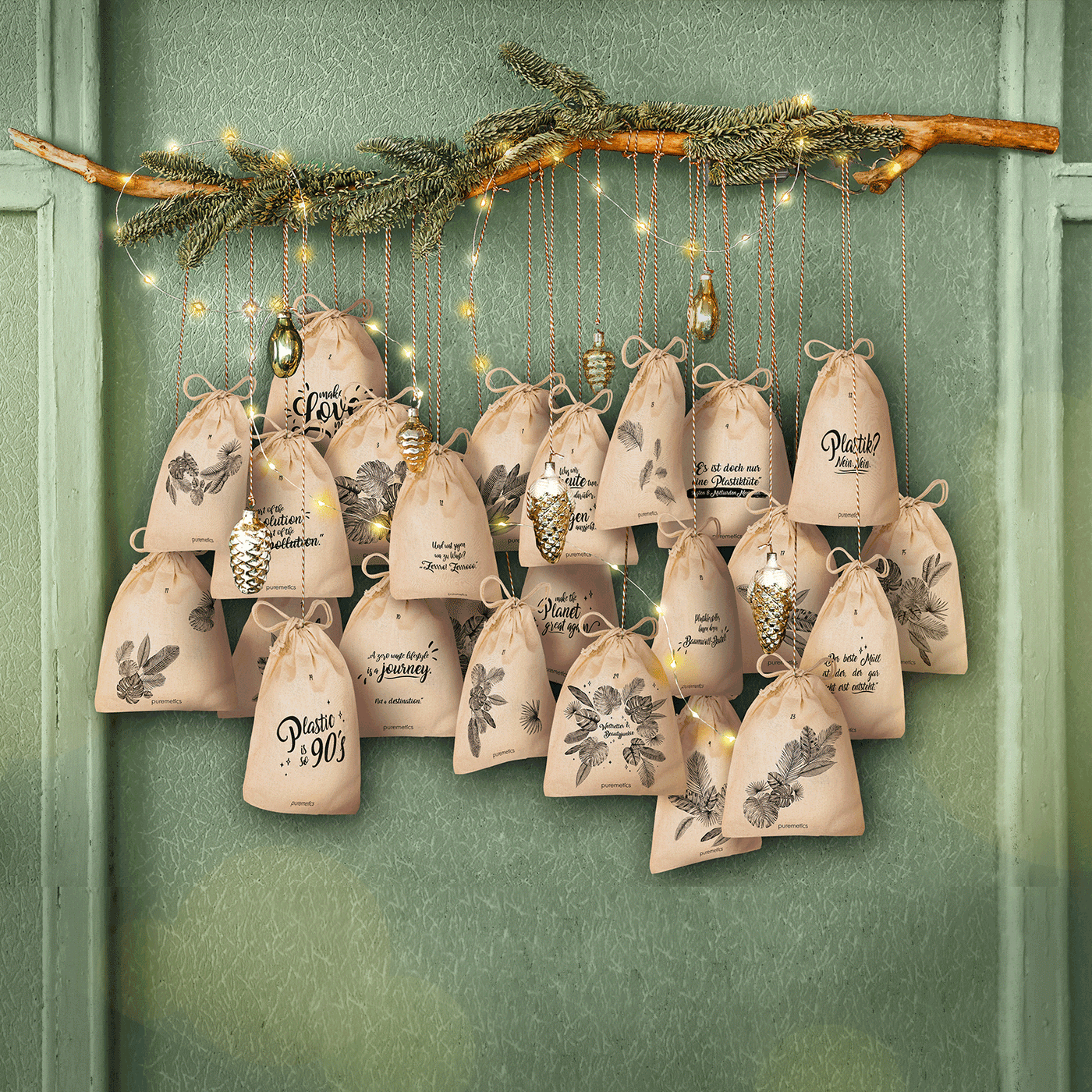 24 advent calendar bags to fill yourself